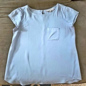 LOFT Women’s Baby Blue Short-Sleeve Top